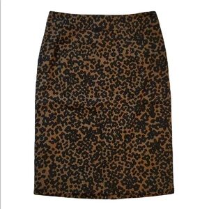 Banana Republic Pencil Skirt Cheetah Animal Print 10